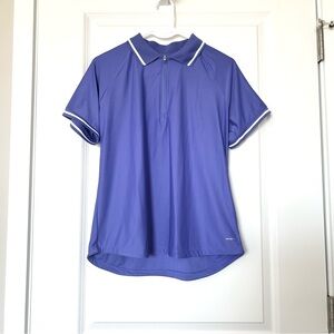Mondetta Women’s Active 1/4 Zip Mesh Polo Shirt Blue